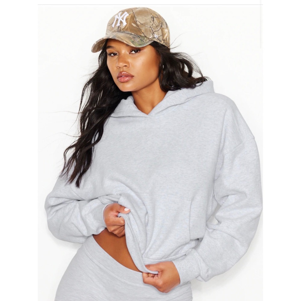 Garage Spring Grey Ultra Fleece Hoodie with pockets Pullover Cozy  | Size S/M